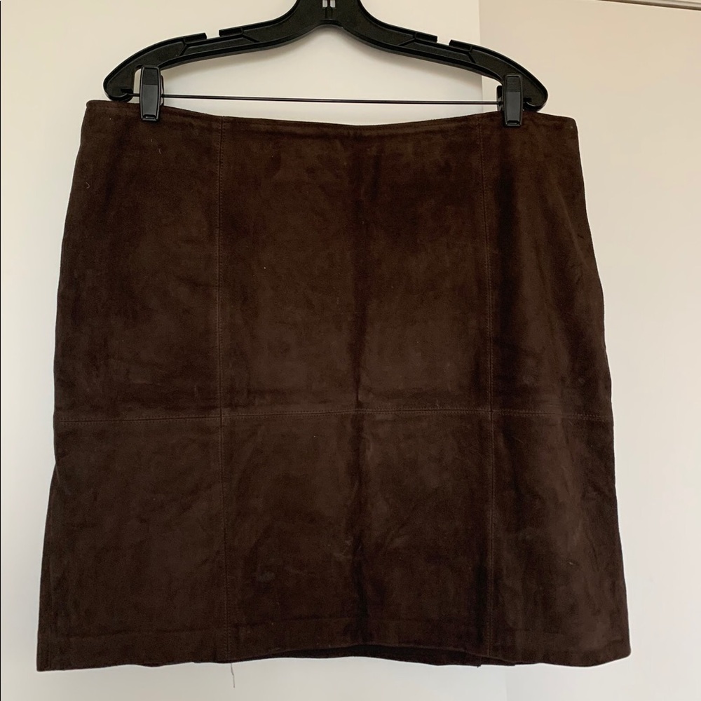 J Jill Brown Suede Skirt